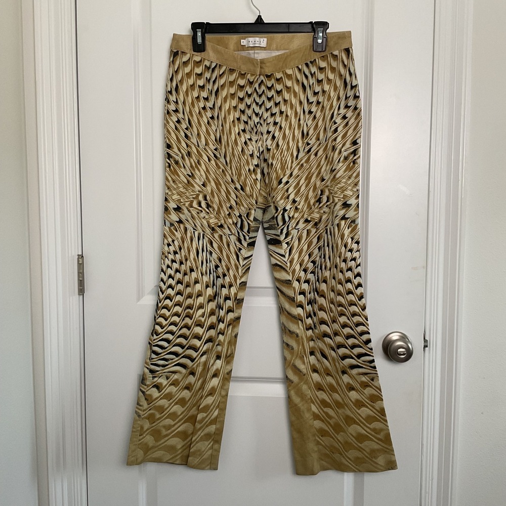 Vintage Y2K Hennes Collection Patterned Pants Trousers Abstract‎ Print Size 12